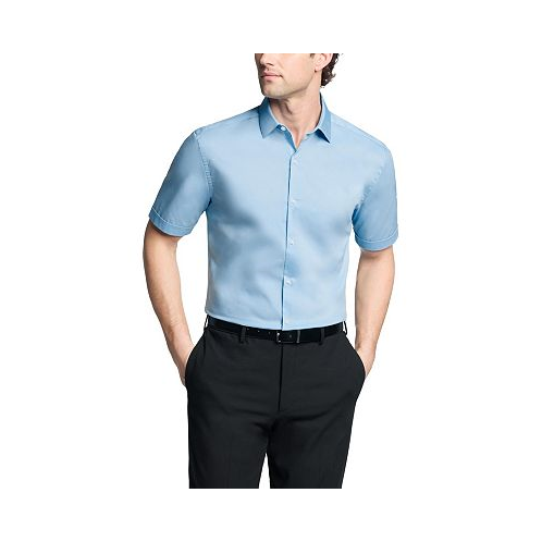 Van Heusen Mens Flex Collar Slim Fit Short Sleeve Dress Shirt