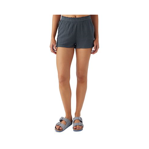 ONeill Juniors Carla Cotton High-Rise Pull-On Shorts