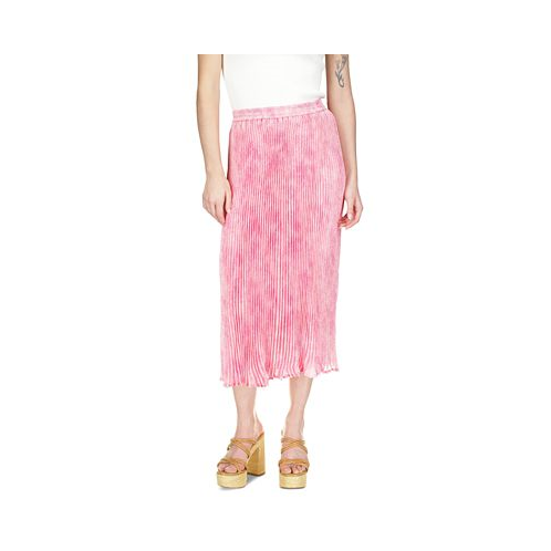 Michael Kors Womens Tonal-Print Pleated Midi Skirt