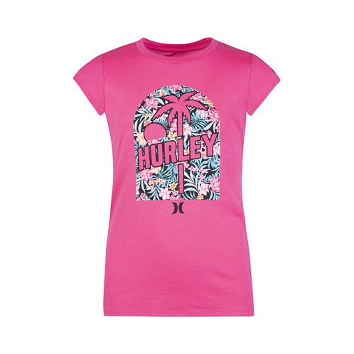 Hurley Big Girls Palm Knockout Cotton Graphic T-Shirt