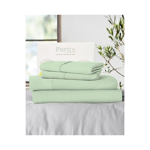 Purity Home 400 Thread Count Cotton Percale 4 Pc Sheet Set Full