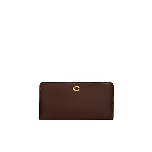 COACH Smooth Skinny Snap-Tab Closure Leather Wallet