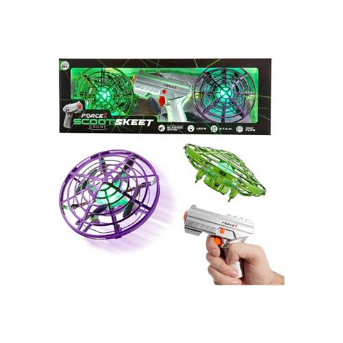 Force1 Scoot Skeet Drone Electronic Shooting Game for Kids and Adults- Purple/Green