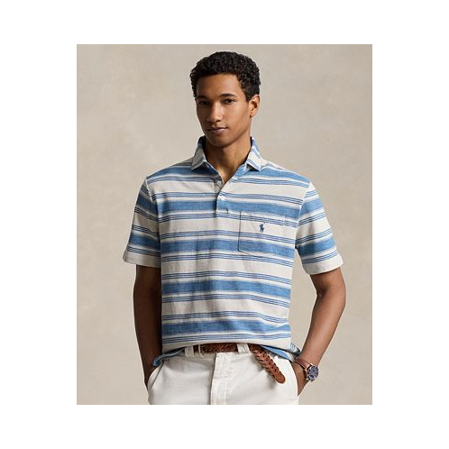 Polo Ralph Lauren Mens Classic-Fit Striped Mesh Polo Shirt
