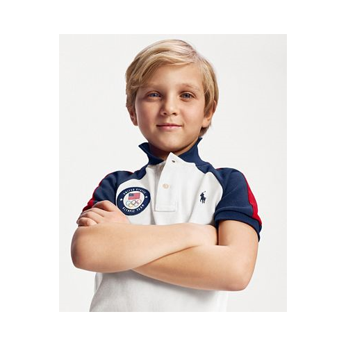 Polo Ralph Lauren Toddler and Little Boys Team USA Cotton Mesh Polo Shirt