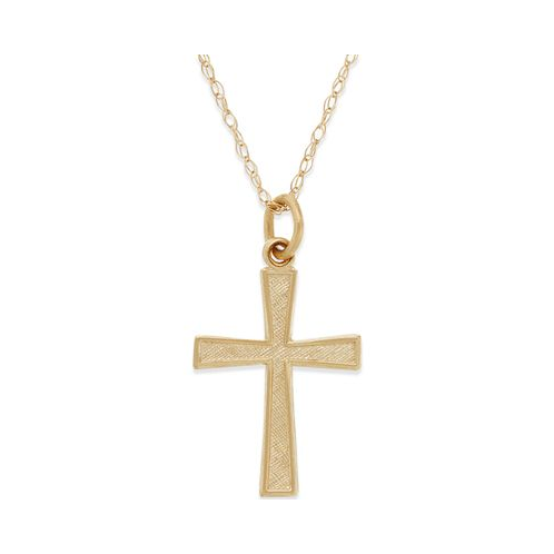 Macys Small Cross Pendant Necklace in 14k Gold