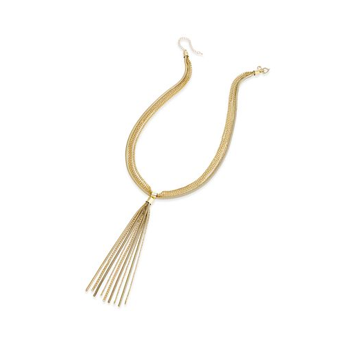 I.N.C. International Concepts Multi-Chain Tassel Long Lariat Necklace 28 + 3 extender