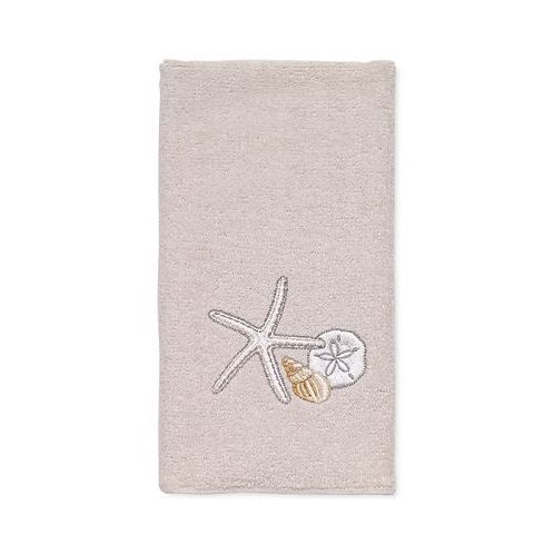 Avanti Seaglass Embroidered Seashell Cotton Bath Towel 27 x 50