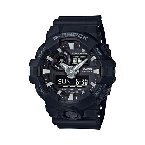 G-Shock Mens Analog-Digital Black Resin Strap Watch 53x58mm GA-700-1B