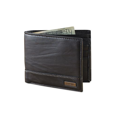 GUESS Mens Leather Bifold Wallet