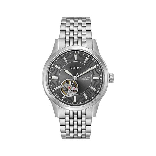 Bulova Mens Automatic Stainless Steel Bracelet Watch 40mm 96A190
