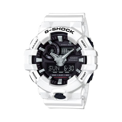 G-Shock Mens Analog-Digital White Resin Strap Watch 54mm GA700-7A
