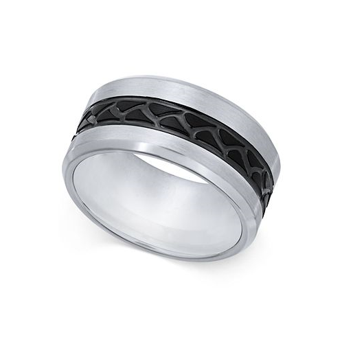 Sutton by Rhona Sutton Mens Stainless Steel Tire Tread Ring