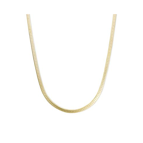 Macys 14k Gold Necklace 20 Flat Herringbone Chain (1-1/4mm)