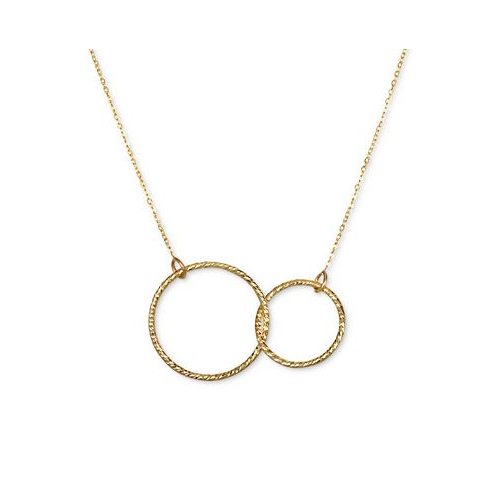 Macys Interlocking Circle Pendant Necklace in 10k Gold