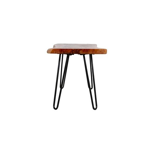 Bolton Furniture Hairpin Natural Live Edge Wood With Metal 36 Bench