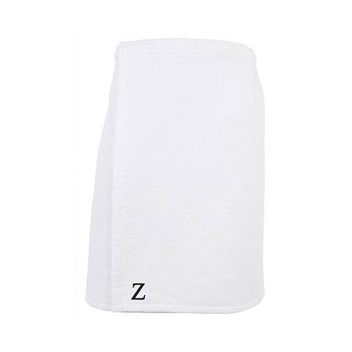 Linum Home 100% Turkish Cotton Terry Personalized Mens Bath Wrap - White