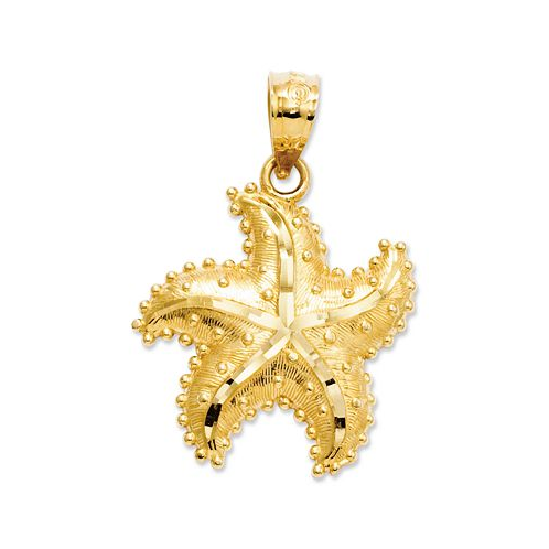 Macys 14k Gold Charm Satin Starfish Charm