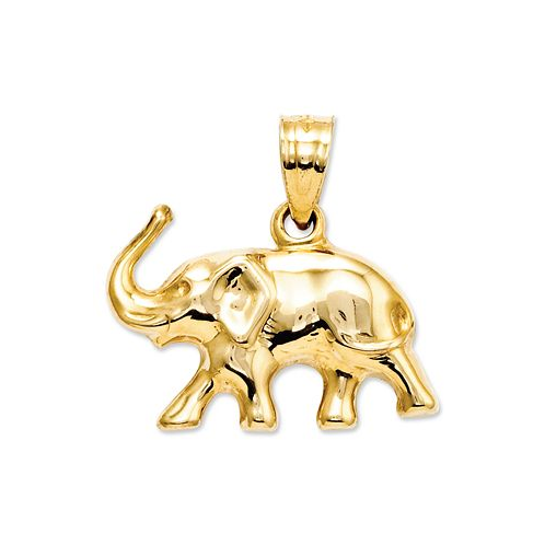 Macys 14k Gold Charm 3D Elephant Charm