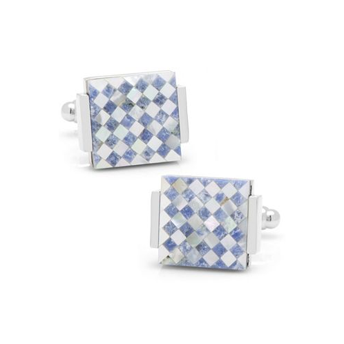 Cufflinks Inc. Floating Mother of Pearl Checkered Cufflinks