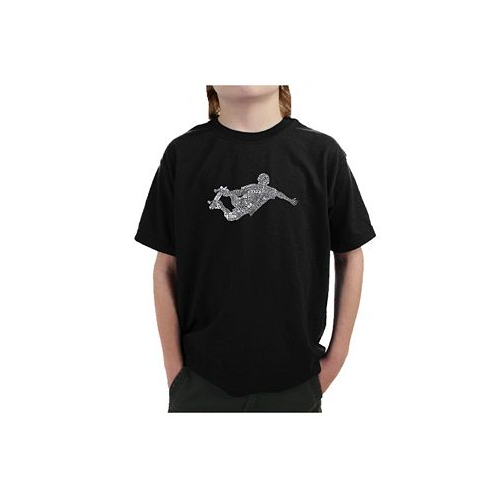 LA Pop Art Boys Word Art T-shirt - POPULAR SKATING MOVES & TRICKS