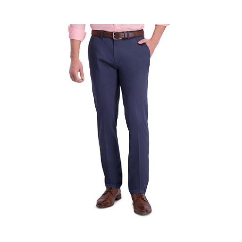 Haggar Mens Iron Free Premium Khaki Slim-Fit Flat-Front Pant