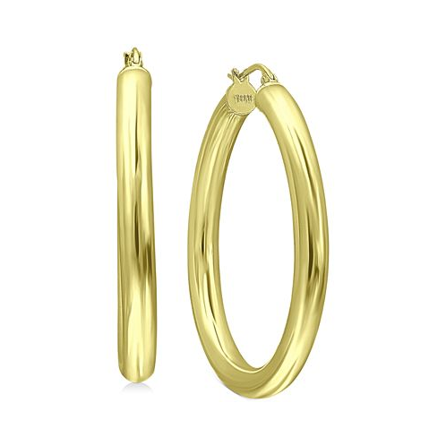 Giani Bernini Medium Polished Tube Hoop Earrings in 18k Gold-Plated Sterling Silver 1.57