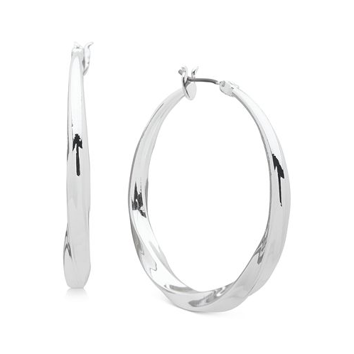DKNY Medium Twist Hoop Earrings 1.5