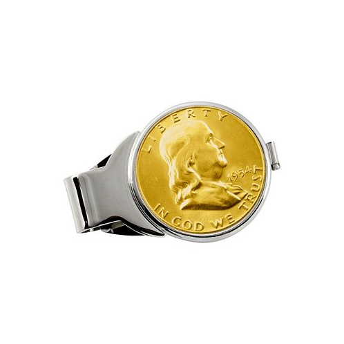 American Coin Treasures Mens Gold-Layered Silver Franklin Half Dollar Coin Money Clip