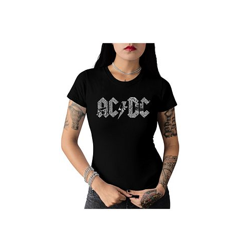 LA Pop Art Womens AC/DC Word Art T-Shirt