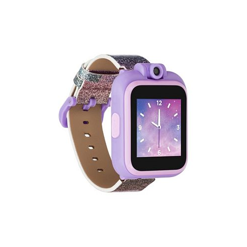 Playzoom Kids 2 Pink and Purple Glitter Tpu Strap Smart Watch 41mm