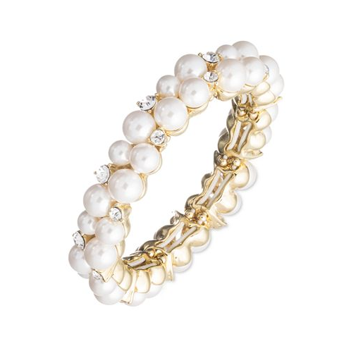Anne Klein Pearl Cluster Stretch Bracelet