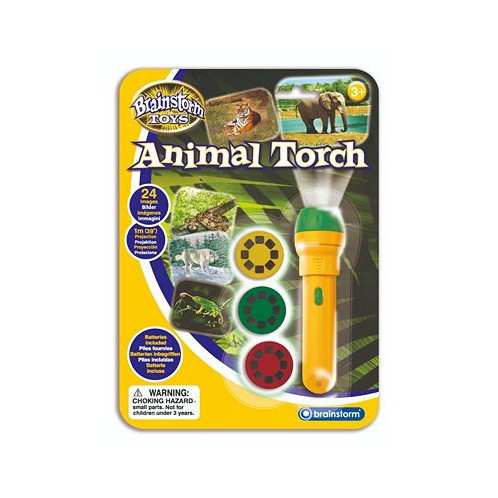Brainstorm Toys Brainstorm Toy Animal Flashlight and Projector with 24 Animal Images - STEM Toy