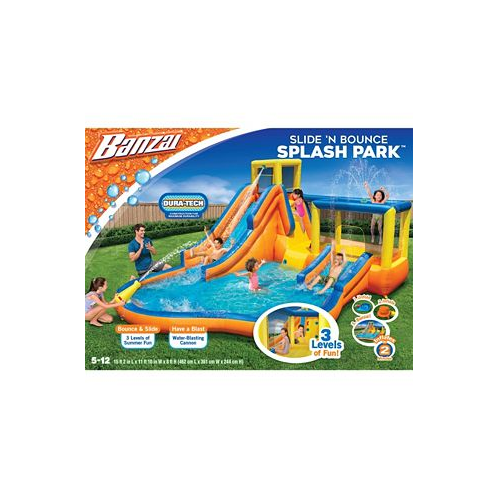 Banzai Inflatable Slide N Bounce Splash Park Water Park