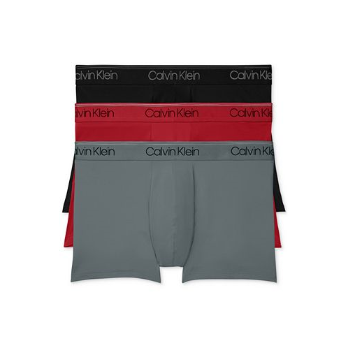 Calvin Klein Mens 3-Pack Microfiber Stretch Low-Rise Trunk Underwear