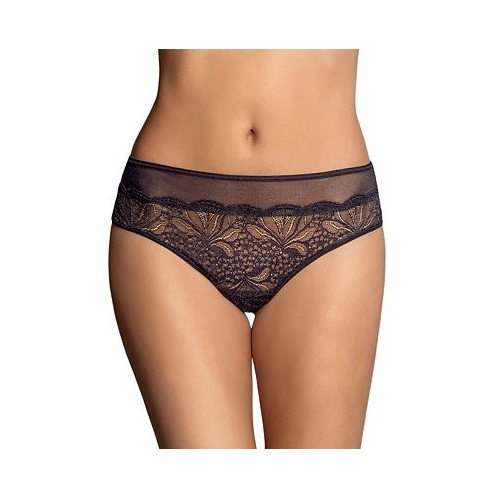 Leonisa Womens Mid-Rise Sheer Lace Cheeky Panty