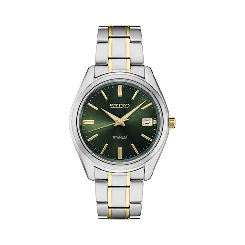 Seiko Mens Essential Two-Tone Titanium Bracelet Watch 40mm