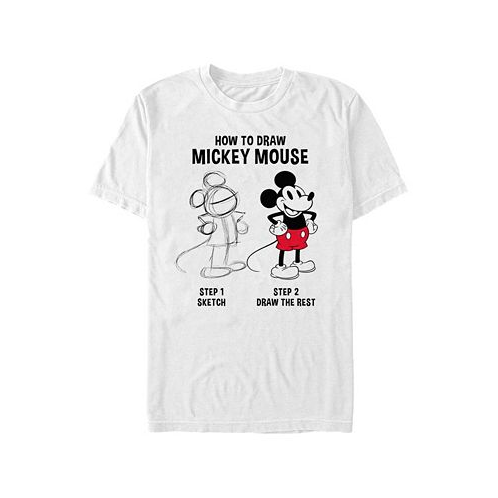 Fifth Sun Mens Mickey Drawing Short Sleeve Crew T-shirt