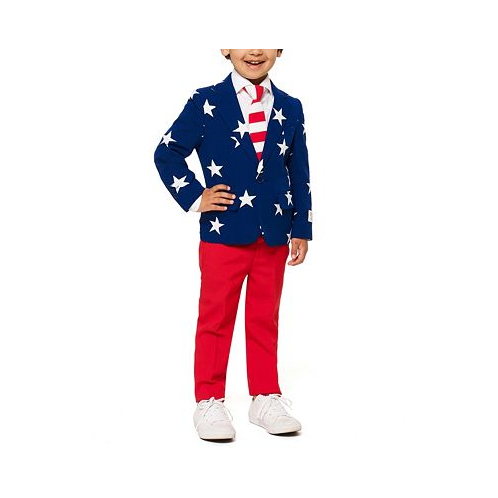 OppoSuits Little Boys 3-Piece Stars and Stripes Suit Set