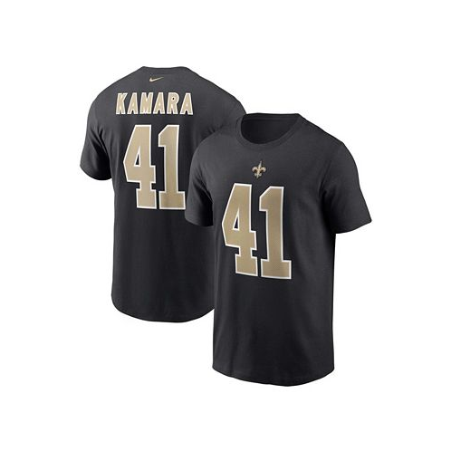 Nike Mens Alvin Kamara Black New Orleans Saints Name and Number T-shirt