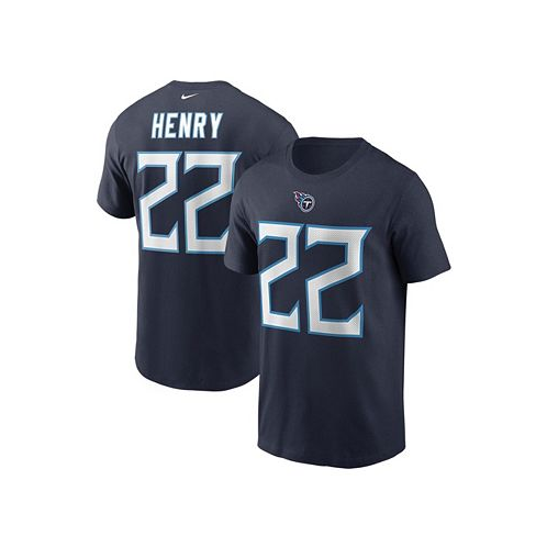 Nike Mens Derrick Henry Navy Tennessee Titans Name and Number T-shirt