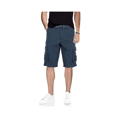X-Ray Mens Belted Snap Detail Cargo Shorts
