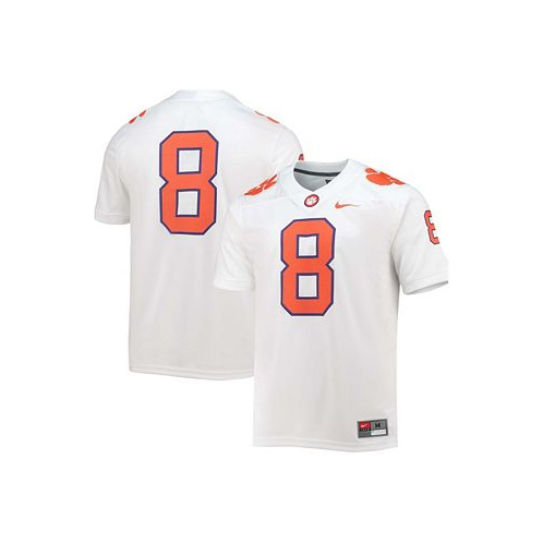 Nike Mens Big and Tall 8 White Clemson Tigers Game Jersey
