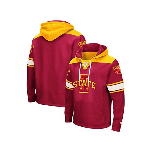 Colosseum Mens Cardinal Iowa State Cyclones 2.0 Lace-Up Pullover Hoodie