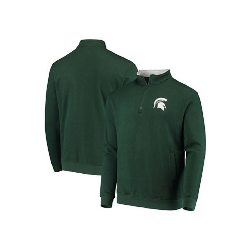 Colosseum Mens Green Michigan State Spartans Tortugas Logo Quarter-Zip Jacket