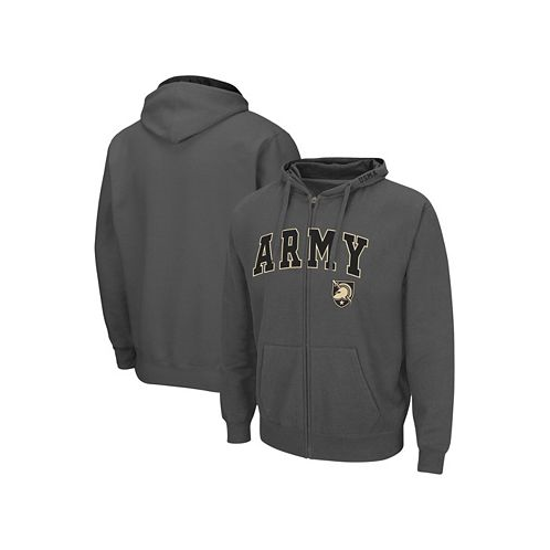 Colosseum Mens Charcoal Army Black Knights Arch Logo 3.0 Full-Zip Hoodie