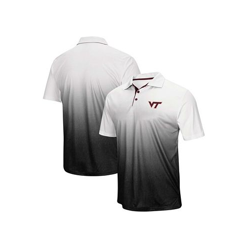 Colosseum Mens Gray Virginia Tech Hokies Magic Team Logo Polo Shirt