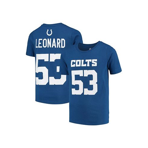 Outerstuff Big Boys Darius Leonard Royal Indianapolis Colts Mainliner Name and Number T-shirt