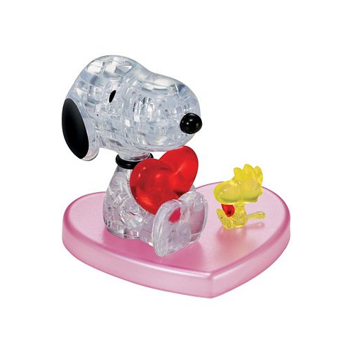 BePuzzled 3D Crystal Puzzle - Peanuts Snoopy Heart - 35 Piece