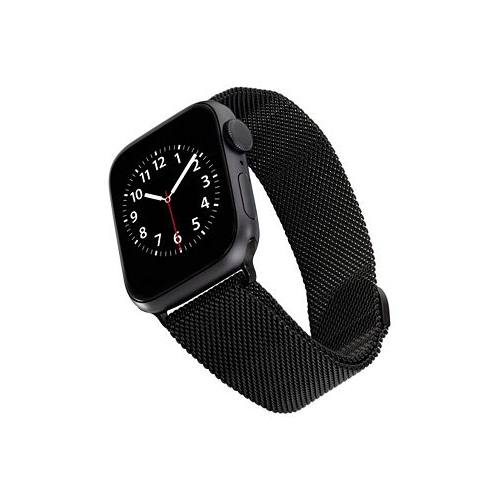 WITHit Black Stainless Steel Mesh Band Compatible with 42/44/45/Ultra/Ultra 2 Apple Watch